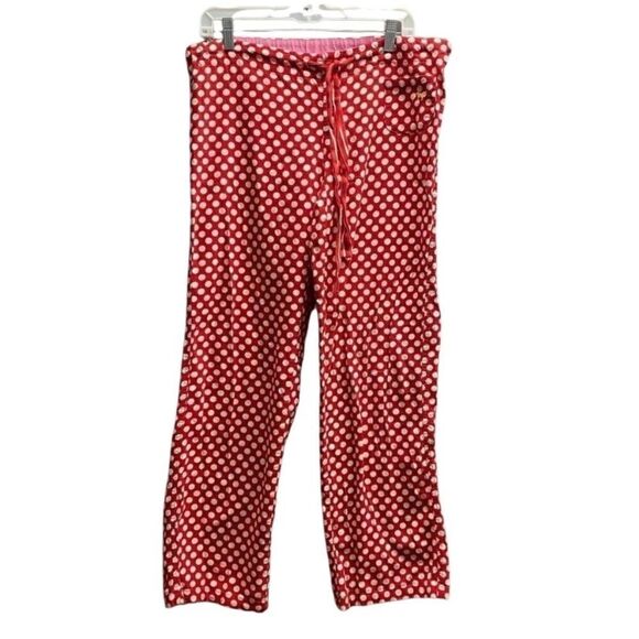 Victoria’s Secret pink red polkadot front button front pocket pj pants xs - Picture 2 of 8